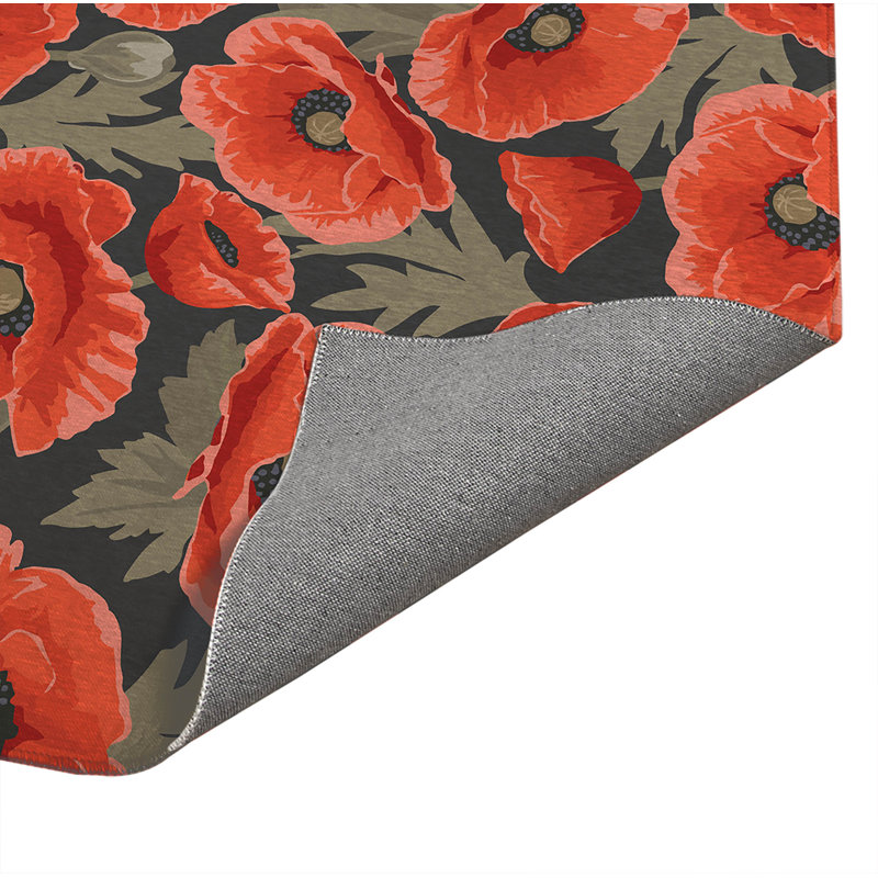 Paillasson Poppie, Gris anthracite, L 48 po x L 72 po