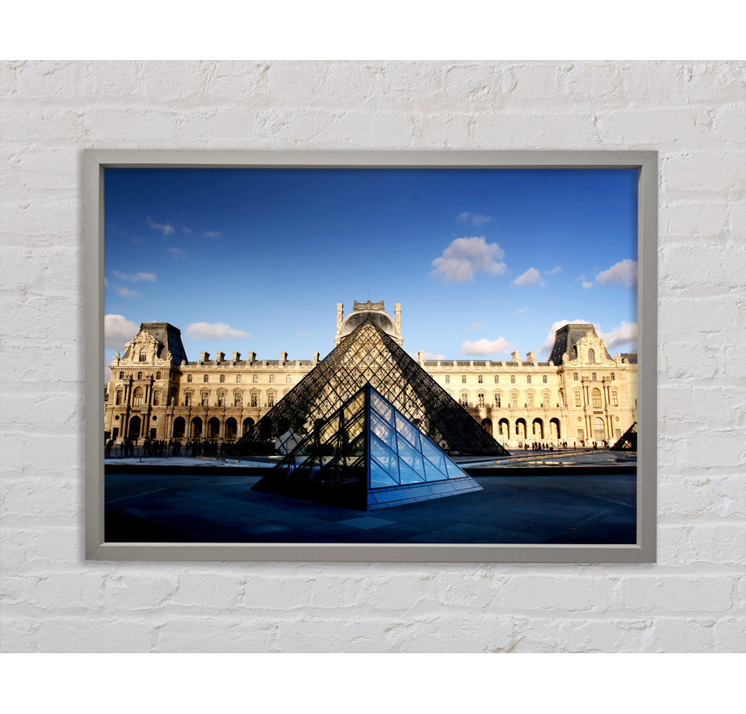 Der Louvre Paris - Einzelner Bilderrahmen Kunstdrucke auf Leinwand