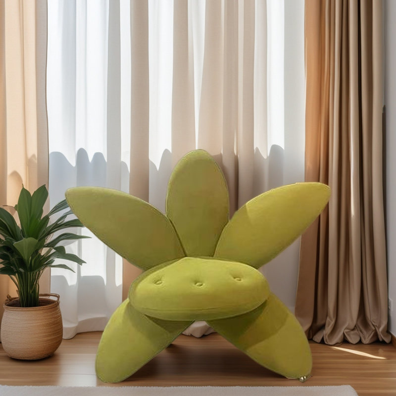 Luxury Creative Flower-shaped Leisure Chair., Light Green