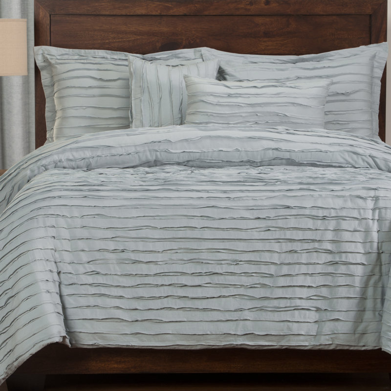Tattered Cotton Duvet Cover & Insert, Queen Duvet Cover & Insert + 5 Additional Pieces, Blue