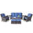 Bonia Wicker 5 - Person Patio Conversation Set with Cushions-1796183817