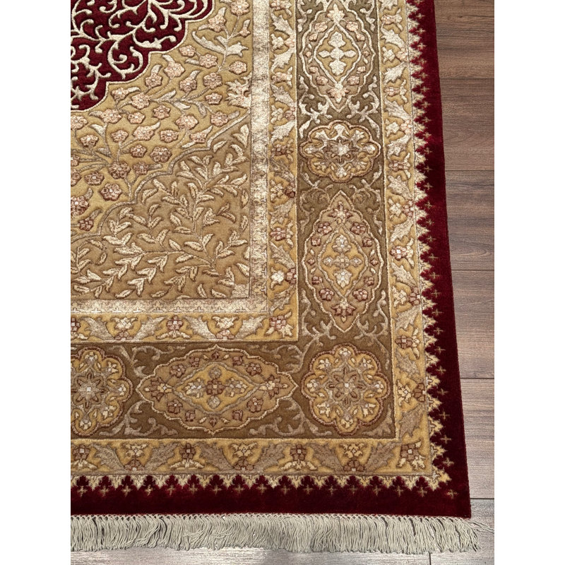 Tapis en laine beige noué à la main Original Original