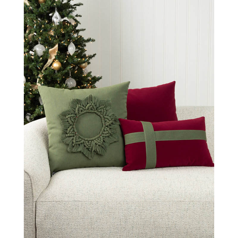 Giving Burgundy Rectangular Pillow Cover & Insert