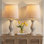 Ensemble de lampes de table en résine 21,9 po pour salon, table de chevet