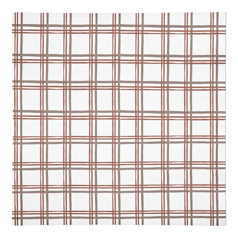 Nahia Cotton Twill Plaid Square Napkin, White