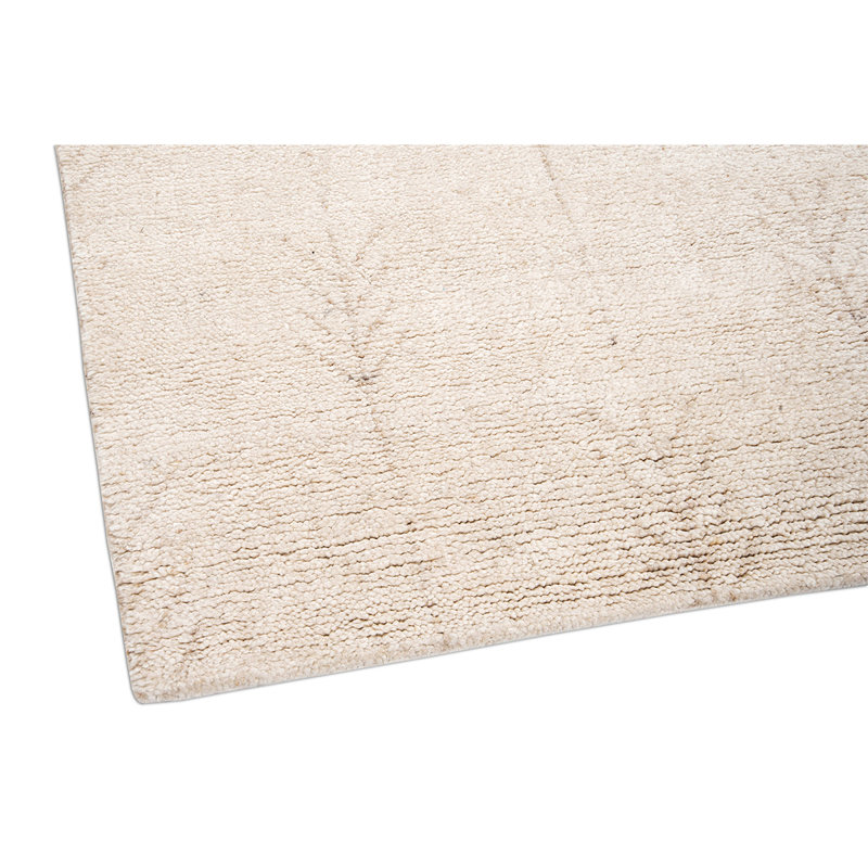 Wool Oriental Area Rug in Ivory, Rectangle 10' x 14'
