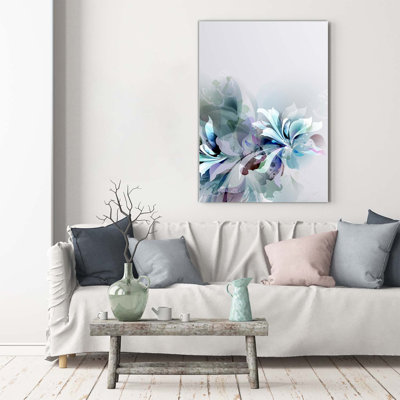 Abstract Flowers - Wrapped Canvas Print
