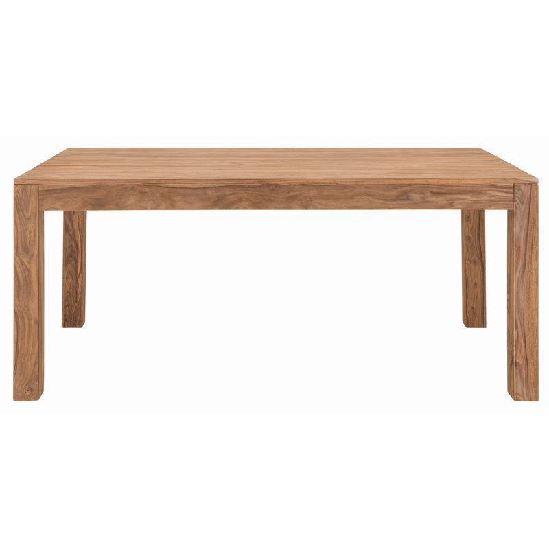 Amanda Solid Wood Top Dining Table, 75cm H x 178cm L x 90cm W