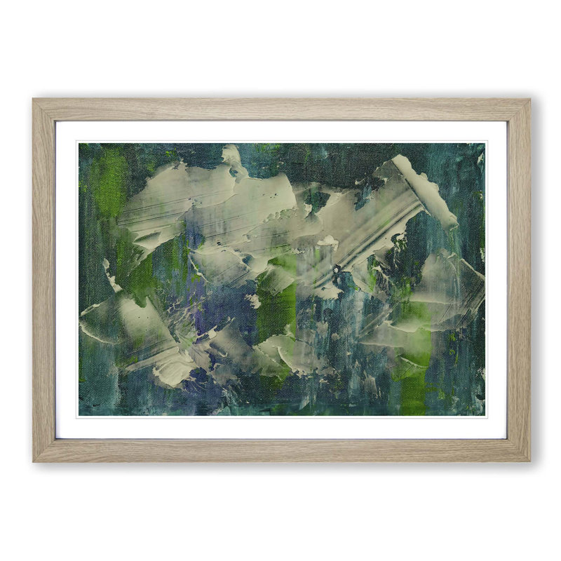 Abstract Art Painting Vol.162 by S.Johnson - Picture Frame Painting Print, Oak Framed, 62cm H x 87cm W x 2cm D