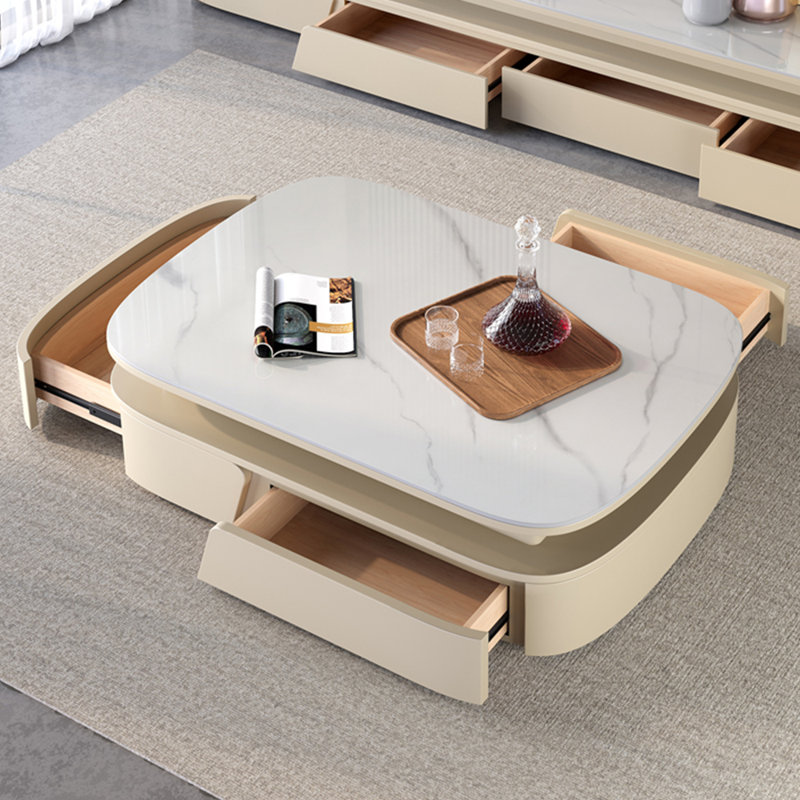 Light luxury simple coffee table, 16.1" H x 51.2" L x 27.6" W