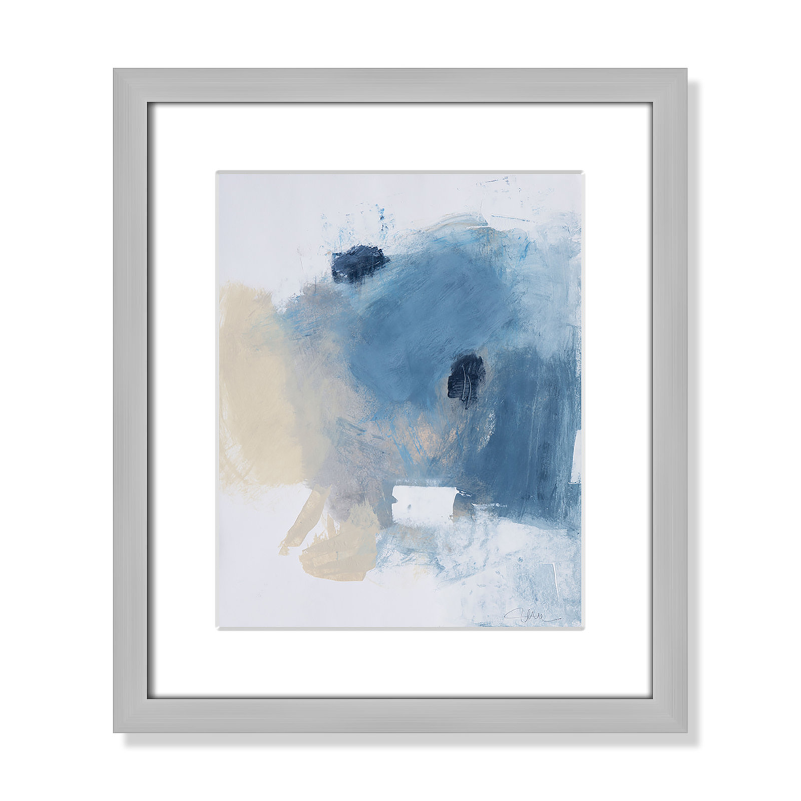 Coastal Carnival Collection "Coastal Carnival I" Print, Silver Single Picture Framed Paper, White, 15" H x 13" W x 1.25" D