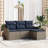 vidaXL Garden Sofa Set Grey Poly Rattan-153955608