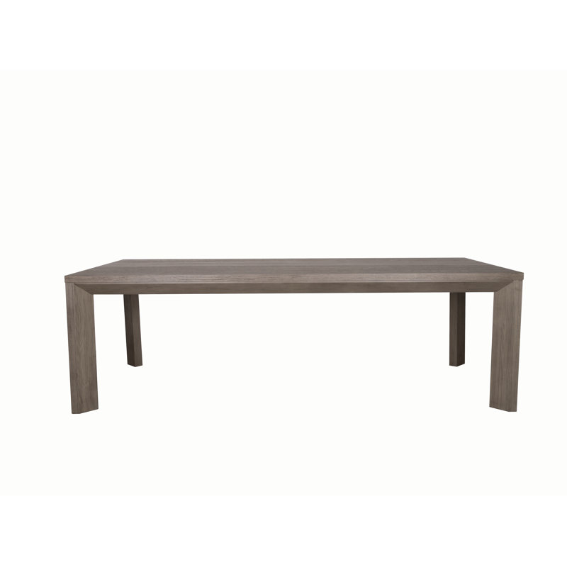 Grady Wood  96" Dining Table Dusted Stone Brown Finish Modern Design