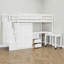 Lit mezzanine, bureau d'étude peu encombrant, deux bureaux, rangement pour bibliothèque et garde-robe, chambre contemporaine pour enfants et adolescents-1034710352-1034710355