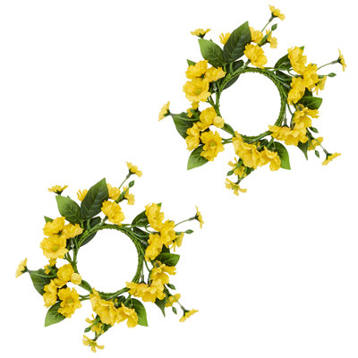 Yellow Daisy Candle Ring