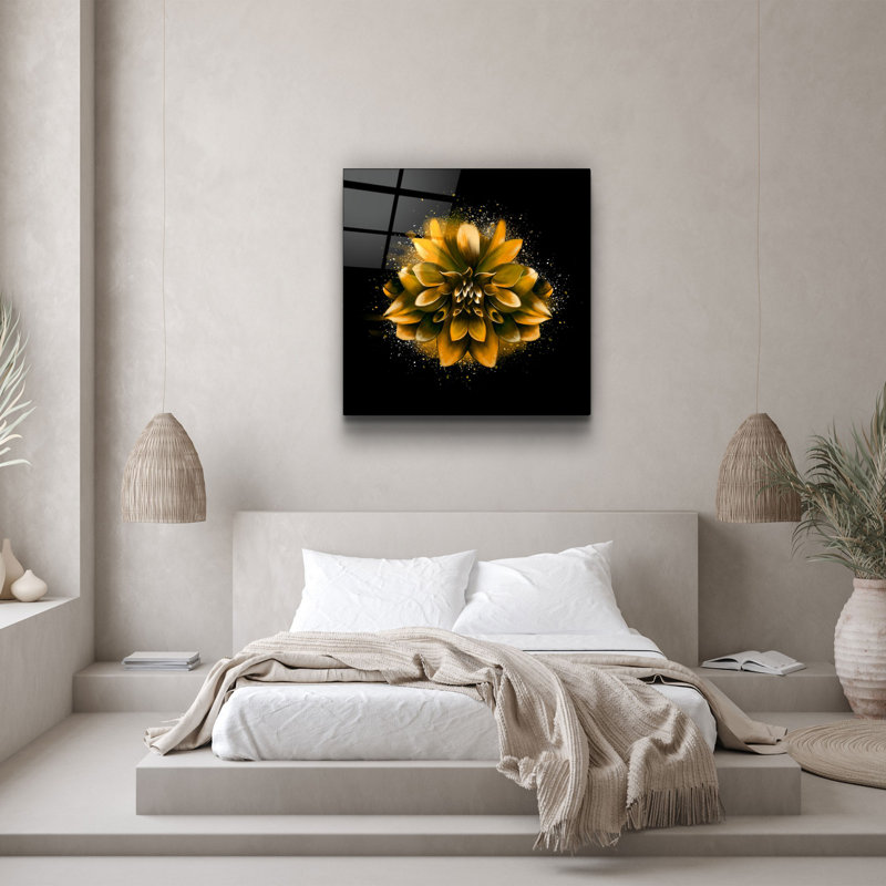 Superbe peinture décorative en verre trempé de 31,5 po x 31,5 po | 100% verre trempé, épaisseur: 0,16 pouce | Imprimé UV pour des couleurs éclatantes et une durabilité | Décoration murale parfaite pour le salon, la chambre à coucher ou le bureau, design élégant et moderne