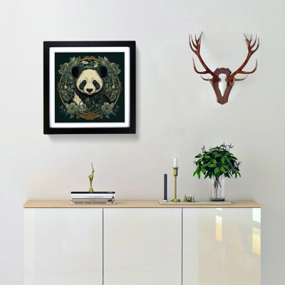 Panda Art Nouveau - Framed Print