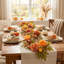 Guirlande d'automne avec lumières DEL 6 pi, guirlande de fleurs avec hortensias pivoines, décoration de l'Action de grâce pour le manteau de cheminée, fenêtre, arrangement de table intérieur / extérieur
