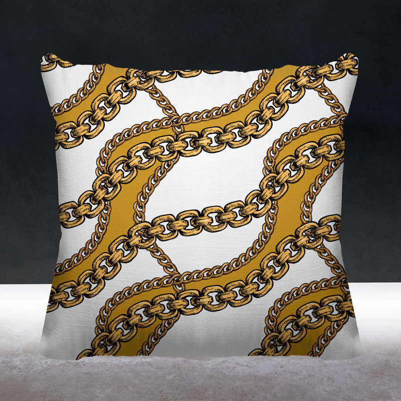 Housse de coussin d'extérieur carré Alessia, Blanc, 19 po x 19 po, Carré