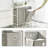 Tilt-Out Laundry Hamper Cabinet with 2 Removable Bags for Bathroom