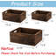 Ensemble de 3 caisses de rangement gigognes en bois avec poignées, rangement décoratif en bois de style campagnard