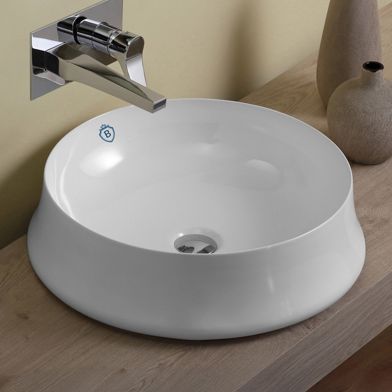 Lavabo au-dessus de vasque de 20 po avec drain central Whitehaus