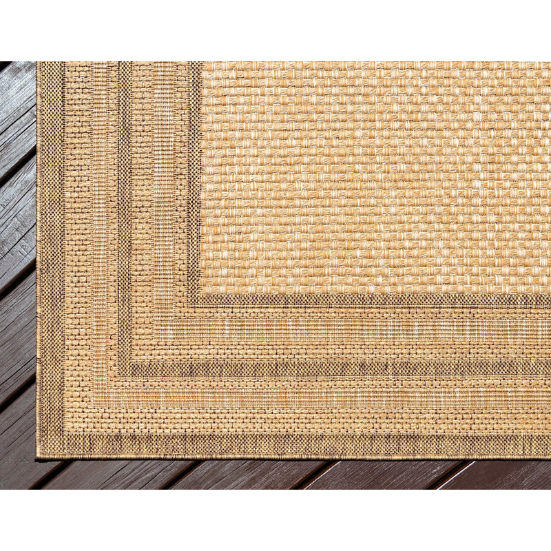 Tapis de véranda d'extérieur couleur ambre, Carré 6 pi