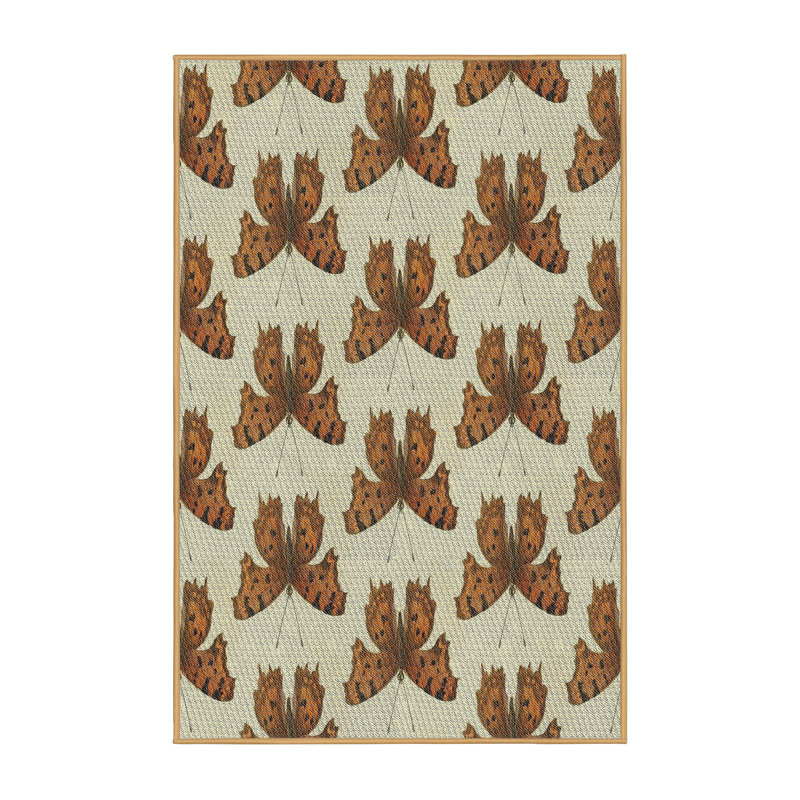 Tapis décoratif brun Jantzen, Rectangle 8 pi x 10 pi