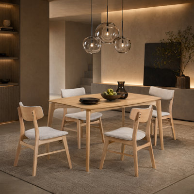 29.5" H 5-Piece Wood Dining Table Set
