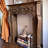 Brown Solid Wood Freestanding Fireplace