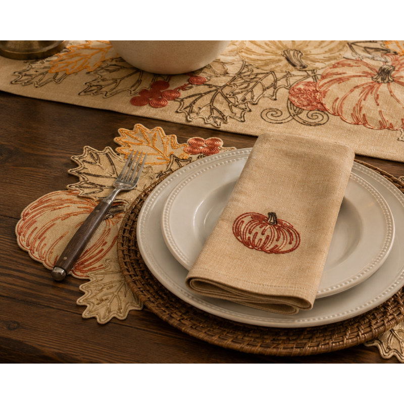 Padgett Polyester Embroidered Square Napkin