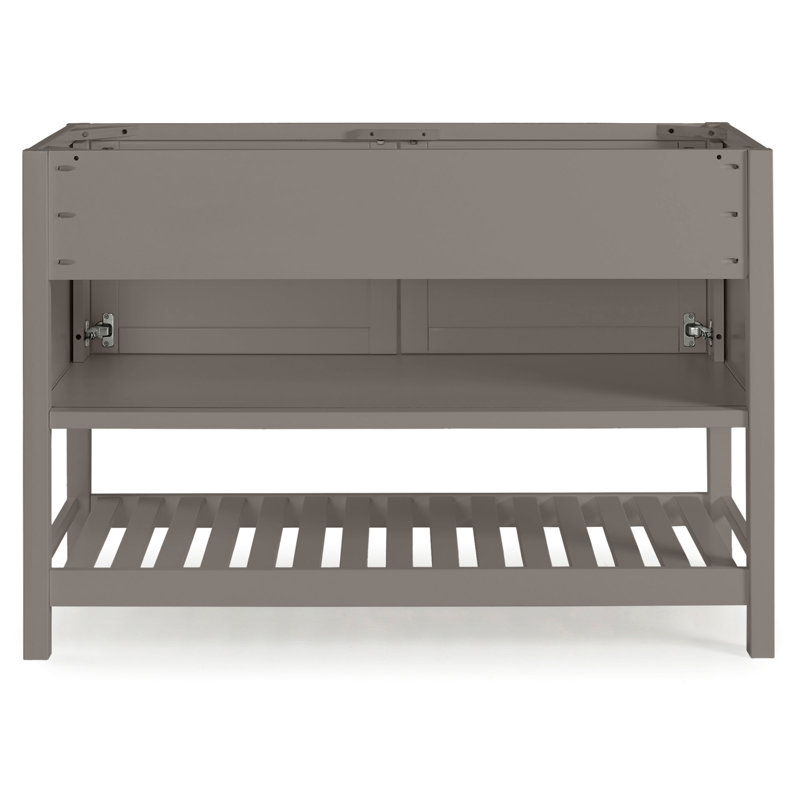 Bennet 48" W Modern Shaker Soft Close Doors Vanity Cabinet with Open Storage Shelf