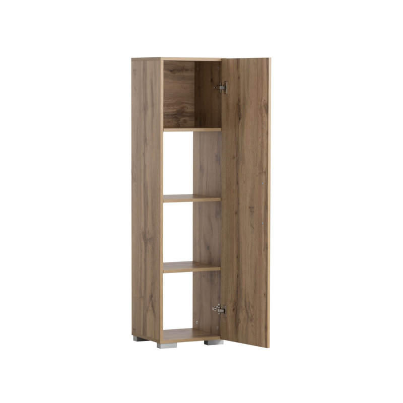 Lankton Freestanding Bathroom Cabinet, Oak Country House Decor, Right handle