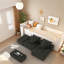 Canapé modulaire surdimensionné désossé en chenille modulaire désossé, conception capitonnée sans assemblage, canapé convertible multi-combinaisons avec base antidérapante, tissu mousseux doux pour le salon-585224634