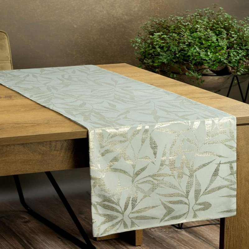 Blink Tablecloth 15 35X140 Cm Beige, Silver, 35cm W x 220cm L