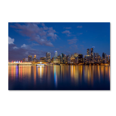 Fabrizzio "Vancouver Twilight" by Pierre Leclerc Photographic Print on Wrapped Canvas
