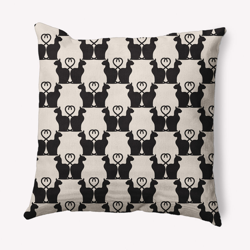 Coussin décoratif intérieur / extérieur Witches Brew, 20 po x 20 po, Crème