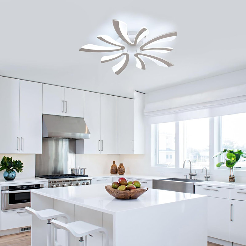 Montvale 10-light Dimmable LED Flush Mount Ceiling Light with Remote Control