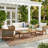 Boling Acacia 4 - Person Patio Conversation Set with Cushions-484853871-532842907