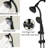 26" Stainless Steel Rod Shower With Dual Heads And 7 Spray Patterns - Matte Black 59-Inch Hose System Drill-