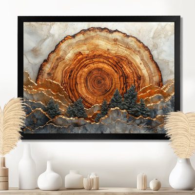 Pin sur un plateau en bois Slide I - Trees, art mural