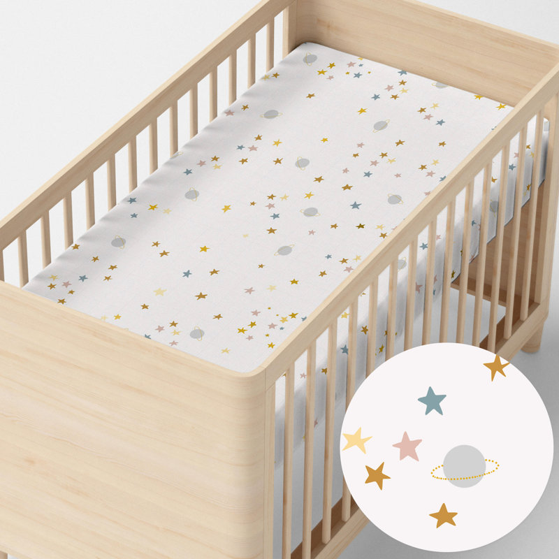 Igli 100% Cotton - Piece Standard Cot Fitted Sheet, 70cm W x 140cm L