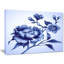 «Blue Peony Rose and Sakura Flowers», reproduction d'impression sur toile tendue-64614530