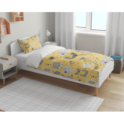 Bear Face Decorative Lightweight Comforter Set