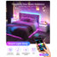 50cm W Bedside Table with 3D Mirror Abyss and Sensor RGB Lighting, 2-Drawer Bedside Table with Hidden Storage And Lockable-1744984553