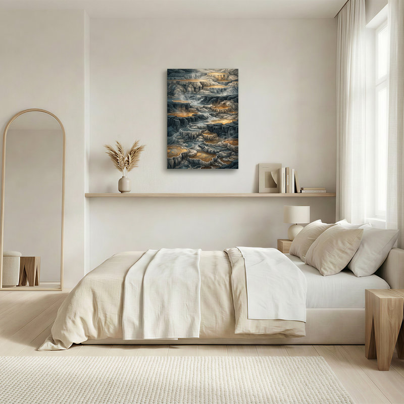 Art mural sur toile Layered Rock Terraces, H 30 po x l 20 po