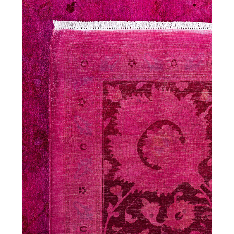 Overdyed One-of-a-Kind 12' 2" X 19' 3" Hand Knotted Area Rug