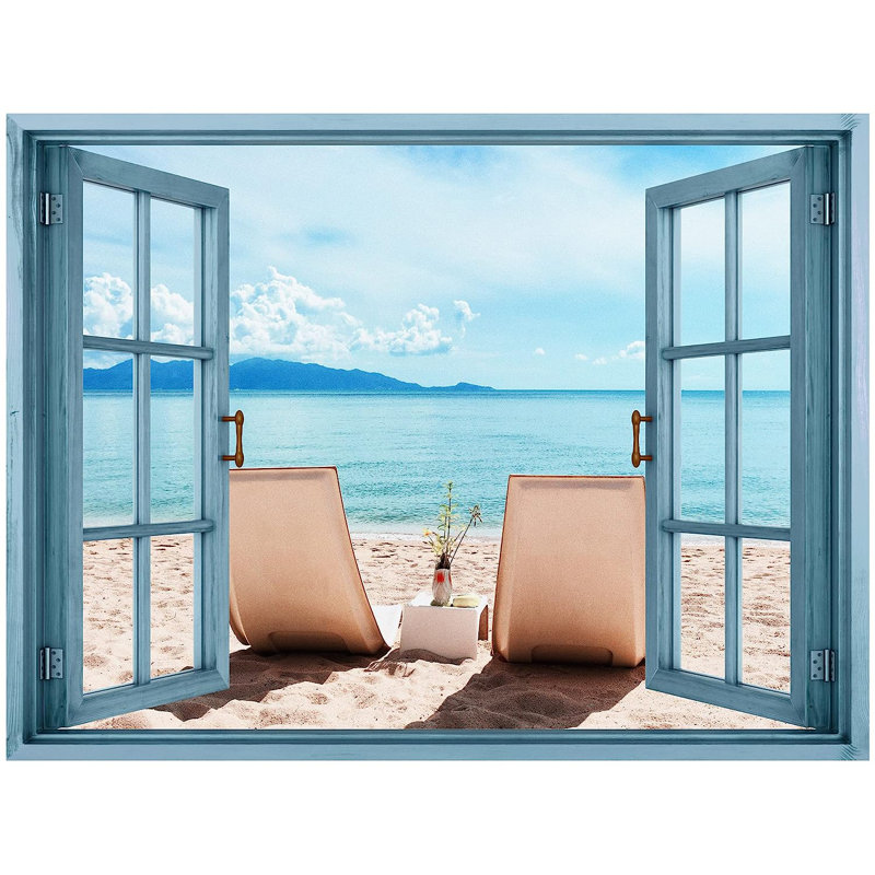 Murale de vacances chaise de plage Ocean Paradise, L 48 po x l 36 po
