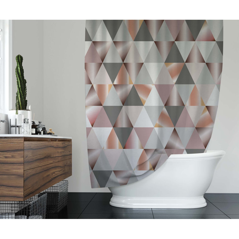 Espinal Geometric Shower Curtain, 90" H x 70" W