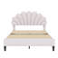 Lit plateforme tapissier en velours avec tête de lit à motif floral-117505376-117505379